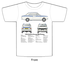 Ford Escort MkI Mexico 1970-74 (Blue) T-shirt Front